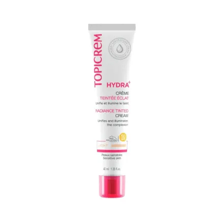 Topicrem HYDRA+ Radiance Tinted Cream Light SPF50 - 40ml | توبيكريم كريم واقي شمسي مع لون spf50 - 40 مل - 40مل