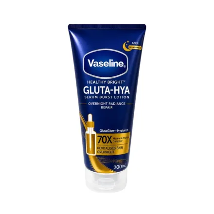 Vaseline Gluta Hya Serum Burst Lotion Overnight Radiance Repair - 200ml| فازلين لوشن سيروم ليلي لإشراقة وترميم البشرة – 200 مل