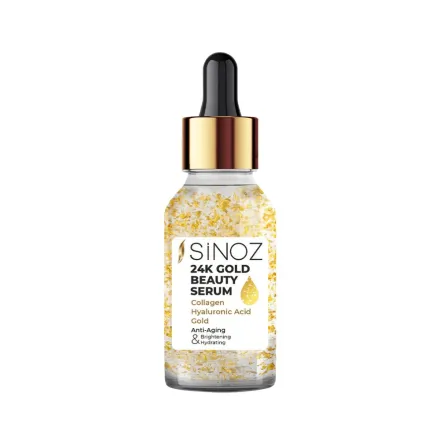 Sinoz 24K Gold Beauty Serum with Hyaluronic Acid & Collagen - 30ml | سينوز سيروم الذهب المرطب للبشرة -30 مل