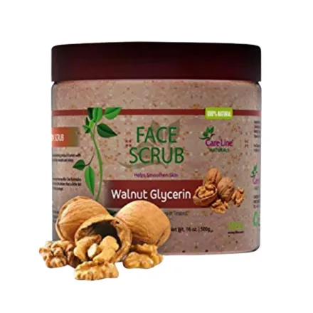 Care Line Face Scrub Walnut Glycerin - 500g | كير لاين مقشر للوجه بخلاصة الجوز والغليسيرين - 500 غ
