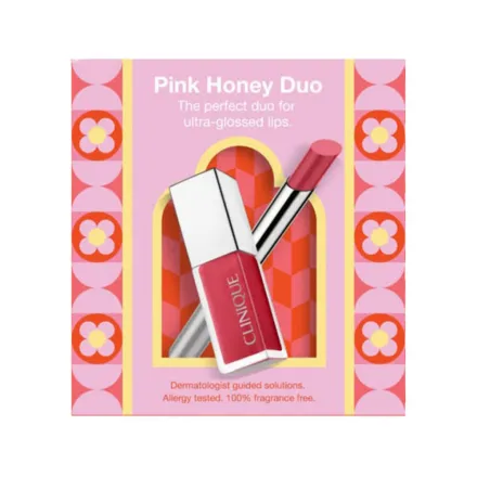 CLINIQUE Pink Honey Duo Set | كلينك مجموعة مكياج للشفاه بينك هاني