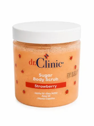 dr.Clinic Sugar Body Scrub Strawberry - 250ml | ددكتور كلينك سكراب للجسم فراولة - 250مل
