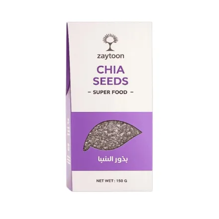 Zaytoon Chia Seeds Super Food - 150g | زيتون بذور شيا طبيعية - 150 غ