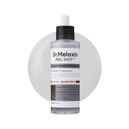 Dr. Melaxin Peel Shot Exfoliating Black Rice Ampoule - 80ml | دكتور ميلاكسين سيروم مقشر بالرز الأسود - 80 مل