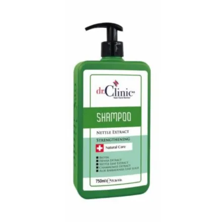 dr.Clinic Shampoo Nettle Extract Strengthening - 750ml | دكتور كلينك شامبو مقوّي بمستخلص القراص –750 مل