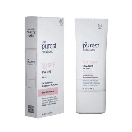 The Purest Solutions SPF50+ Blemish Defense Cream - 50 ml | ذا بيوريست كريم مزيل الشوائب وخافي العيوب مع عامل حماية من شمس 50+