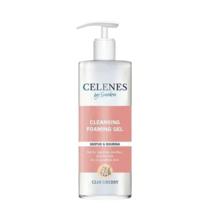 Celenes by Sweden Cloudberry Cleansing Gel Dry - sensitive - 250ml | سيلينس جل التنظيف كلاودبيري الجاف - الحساس - 250 مل