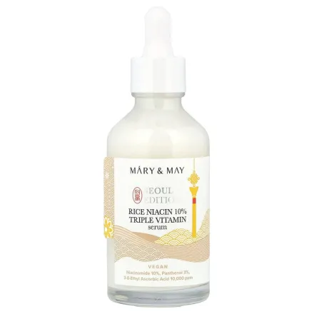 MARY & MAY Rice Niacin 10% Triple Vitamin Serum - 80ml | ماري اند ماي سيروم الأرز و النياسيناميد 10% - 80 مل
