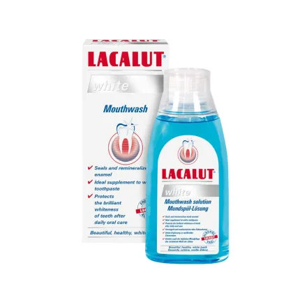 Lacalut white Mouthwash - 300ml | لاكالوت غسول فم مبيض للأسنان - 300 مل