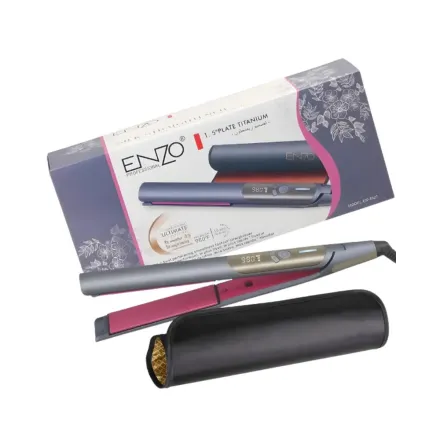 ENZO 1.5 Plate Titanium Ultimate 980 F | انزو مكواة مكواة فرد شعر احترافية 1.5 بوصة