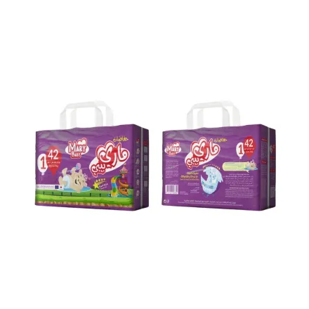 MARY BABY Special Care 1 (6*42) 4Kg - 42 | ماري بيبي حفاضات عناية خاصة 1 (6×42) لحديثي الولادة حتى 4 كغ – 42 حفاضة