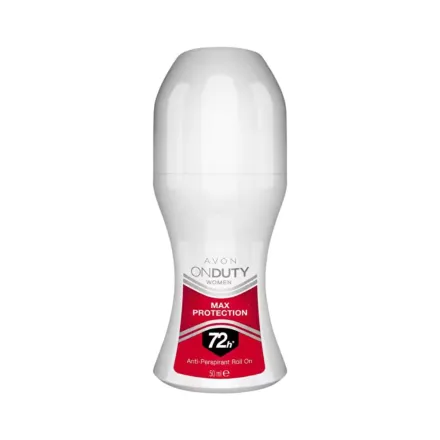 AVON OnDuty Max Protection Kadın 72h Anti Perspirant Roll On - 50ml | افون رول أون مضاد للتعرق ماكس بروتيكشن - 50مل