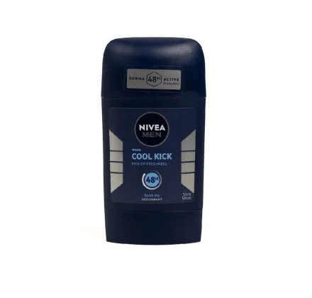 Nivea Men Cool Kick Deodorant for Men Fresh Scent Stick - 50ml | نيفيا مزيل تعرق ستيك للرجال كول كيك برائحة منعشة – 50 مل