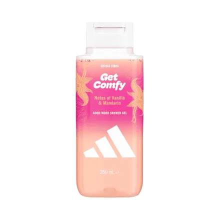 Adidas Vibes Get Comfy Shower Gel - 250ml | أديداس جل استحمام رائحة فانيلا وماندرين - 250مل