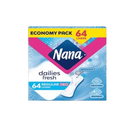 Nana Regular Liners - 64pads | نانا فوط يومية معطّرة - 64 قطعة