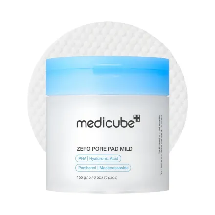 Medicube Zero Pore Pad Mild - 155g |ميدي كيوب وسادات لتقشير البشرة والعناية بالمسام – 155 غرام