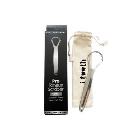 i tooth Pro Tongue Scraper Silver | ايت توث مكشطة اللسان برو