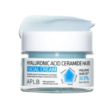 APLB Hyaluronic Acid Ceramide HA B5 - 55ml | كريم الهيالورونيك اسيد و السيراميد و ال ب5 للوجه - 55 مل