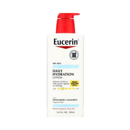 Eucerin Lotion Daily Hydration SPF 15 - 500ml |يوسيرين لوشن للترطيب اليومي بعامل حماية من الشمس 15 - 500 مل