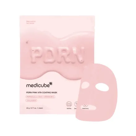 Medicube PDRN Pink Vita Coating Mask - 22g | ميدي كيوب ماسك PDRN بينك فيتا للوجه - 22 غ