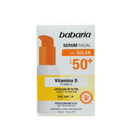 BABARIA Sun Solar Sérum Facial Vitamina D SPF 50+ - 30ml | باباريا سيروم واقي شمسي SPF 50+ - 30مل