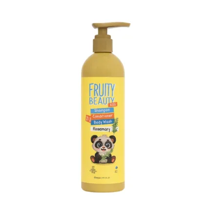 FRUITY BEAUTY Shampoo Conditioner Body Wash Rosemary - 850ml | فروتي بيوتي شامبو و بلسم و جل استحمام للأطفال - 850 مل