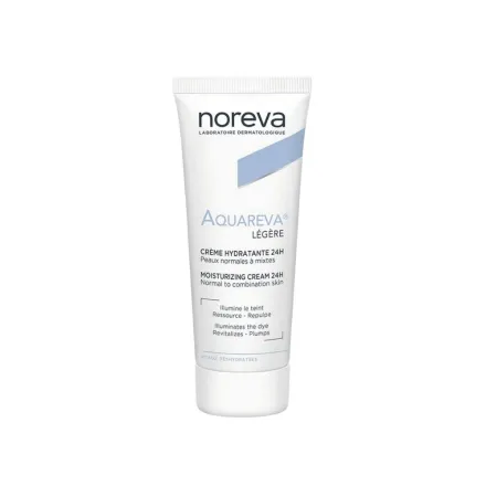 Noreva Aquareva Creme Hydratante 24H Texture Legere - 40ml | نوريفا كريم مرطب للوجه للبشرة العادية والمختلطة - 40 مل