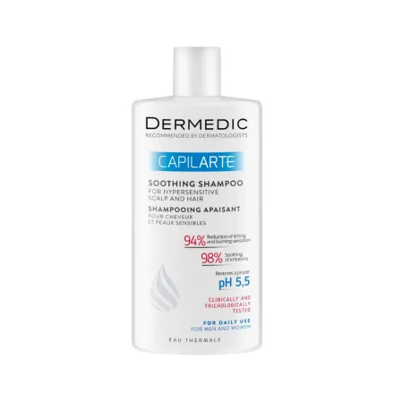 Dermedic Capilarte Soothing Shampoo for Hair and Hypersensitive Scalp - 300ml | ديرمديك شامبو مهدئ لفروة الرأس بتركيبة لطيفة - 300 مل