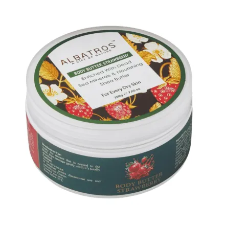 AL BATROS Body Butter Strarawberry - 200g | الباتروس زبدة الجسم بالفراولة - 200غ