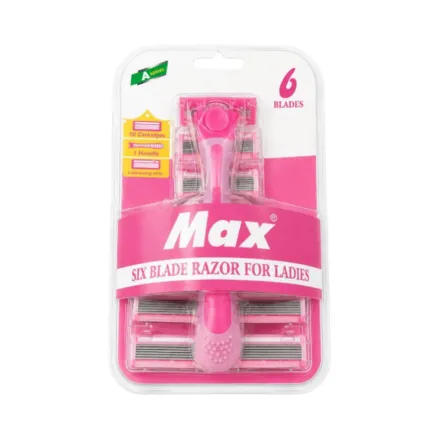 MAX Six 6 Blade Razor For Ladies | ماكس شفرة حلاقة نسائية بـ 6 شفرات