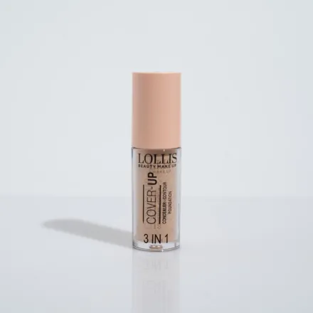 LOLLIS Cover -Up Concealer Contour Foundation - 5.5ml | لوليس كريم أساس وكونسيلر وكونتور - 5.5 مل