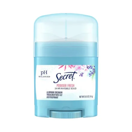 Secret Antiperspirant/Deodorant Invisible Solid Trial Powder Fresh - 14g | سيكريت مزيل العرق صلب غير مرئي بنكهة بودرة منعشة - 14 جرام