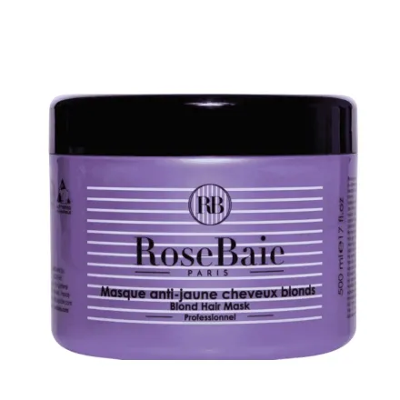 RoseBaie Anti-Yellowing Mask x Special Professional Blonde |روزباي باريس ماسك احترافي مضاد للاصفرار للشعر الأشقر – 500 مل