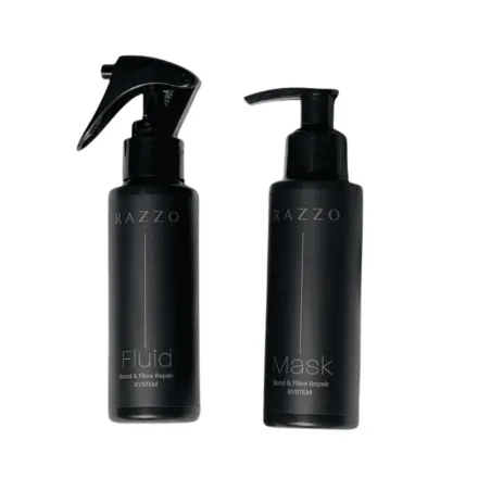 RAZZO Bond & Fibre Repair System Mask & Fluid - 100ml | رازو مجموعة العناية وترميم الشعر التالف - 100 مل