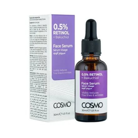 COSMO Face Serum 0.5% Retinol + Bakuchiol - 30ml | كوزمو سيروم الريتينول 0.5% + باكوشيول - 30 مل