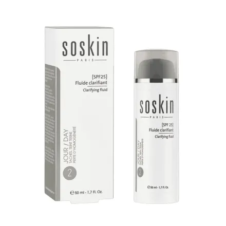 Soskin Fluide Clarifiant - 50ml | سوسكن كريم 3*1 مفتح ومرطب و spf 25
