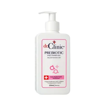 dr.Clinic Prebiotic Face Wash Gel for Dry & Sensitive Skin - 250ml | دكتور كلينك غسول جل للبشرة الجافة و الحساسة - 250 مل
