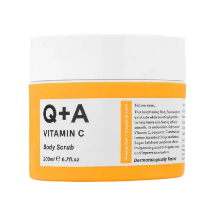 Q+A Vitamin C Body Scrub - 200ml | كيو بلس ايه مقشر للجسم بالفيتامين سي - 200 مل