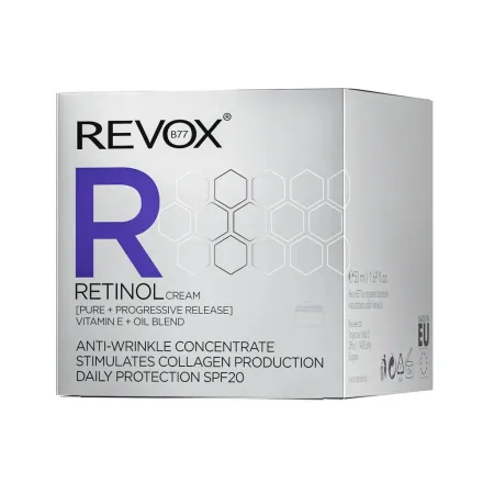 REVOX Retinol Cream Daily Protection SPF 20 - 50ml | ريفوكس كريم يومي مع spf20 - 50 مل