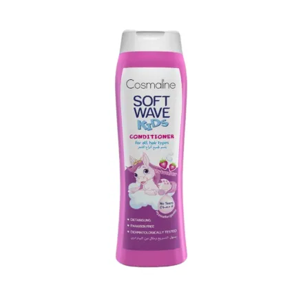 Cosmaline Soft Wave Strawberry Conditioner For Kids - 400ml | كوزمالين بلسم سوفت ويف بالفراولة للأطفال 400 مل