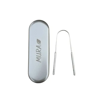Mura Tongue Scraper With Metal Case | مورا قاشطة اللسان مع علبة معدنية