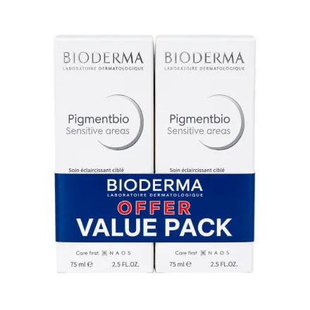 BIODERMA Pigmentbio Sensitive Areas Special Offer - 75x75ml | بيوديرما بيغمنتبيو للمناطق الحساسة عرض خاص - 75×75 مل