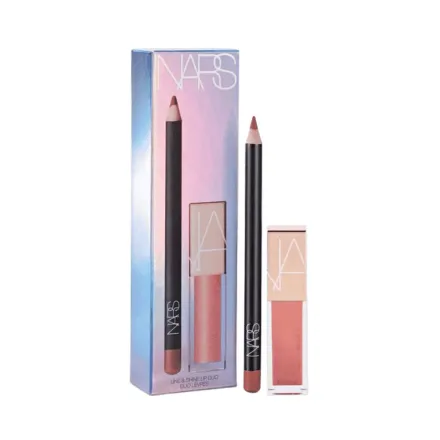 Nars Line & Shine Lip Duo ~ Rosebud/Orgasm - 3.7ml | نارس مجموعة مكياج الشفاه لاين اند شاين - 3.7 مل