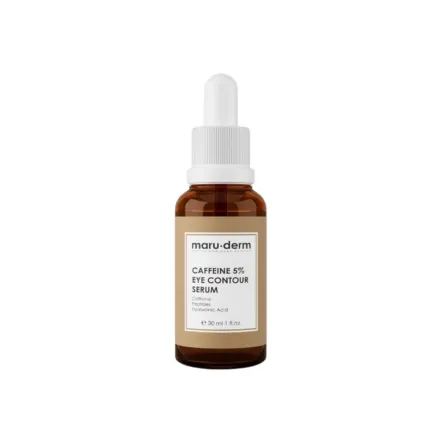 maru.derm Caffeine 5% + Peptides + Hyaluronic Acid Eye Contour Serum - 30ml | مارو.ديرم سيروم العlهيالورونيك اسيد و الكافيين 5% للعين - 30 مل