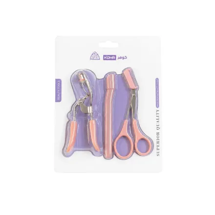 KOHR Superior Quality Beauty Tools |كوهر مجموعة أدوات الحواجب والرموش - 3 قطع