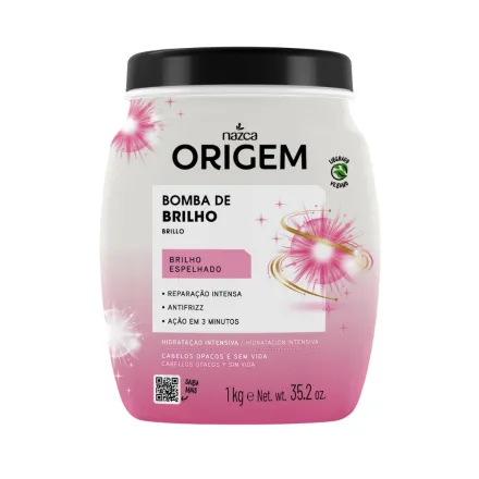 nazca Origem Creme de hidratação Brilho De Verniz - 1Kg |نازكا كريم ترطيب لمعان الشعر 1 كغ