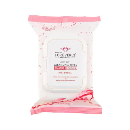 FOR EVER52 Ultra Soft Cleansing Wipes - 25 منديل |فور ايفر52 مناديل تنظيف فائقة النعومة لإزالة المكياج - 25 منديل