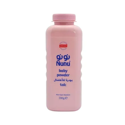 Nunu Baby Powder Girls Talc - 200g | نونو بودرة اطفال للبنات - 200 غ