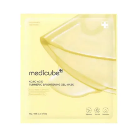 Medicube KOJIC ACID TURMERIC BRIGHTENING GEL MASK 1 Sheet - 28g | ميدي كيوب ماسك جل للتفتيح بحمض الكوجيك والكركم – قناع واحد، 28 غ