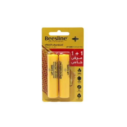 Beesline Lip Care Flavour Free - 2x4g | بيزلين مرطب الشفاه خالي من نكهة - قطعتين 4 غرام
